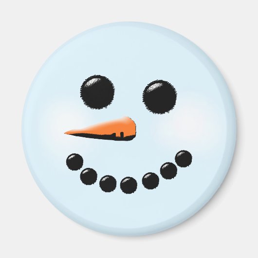 Cute Snowman Face Winter Holiday Snowmen Magneet (Voorkant)
