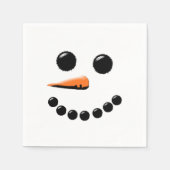 Cute Snowman Face Winter Holiday Snowmen Xmas Servet (Voorkant)