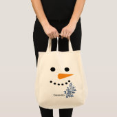 Cute Snowman Face Winter Kerstcadeau Tote Bag (Voorkant (product))