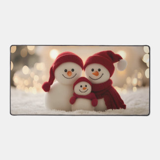 Cute Snowman Family Winter Christmas Bureaumat