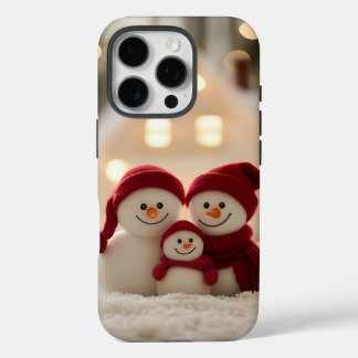 Cute Snowman Family Winter Christmas iPhone 16 Pro Hoesje