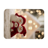 Cute Snowman Family Winter Christmas Magneet (Horizontaal)
