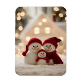 Cute Snowman Family Winter Christmas Magneet (Verticaal)