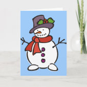 Cute Snowman Feestdagen Kaart (Voorkant)