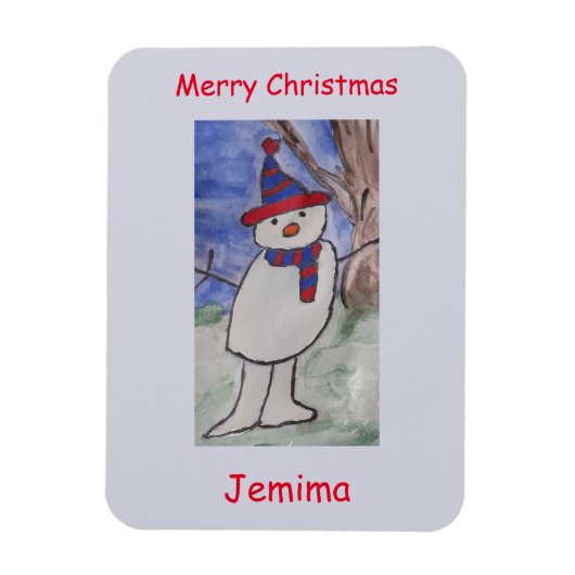Cute Snowman Flexible Magneet (Verticaal)