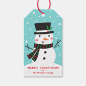 Cute Snowman Gift Labels Cadeaulabel (Voorkant)