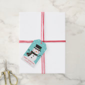 Cute Snowman Gift Labels Cadeaulabel (Met Touw)