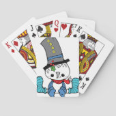 Cute Snowman grafische afspeelkaarten Speelkaarten (Achterkant)