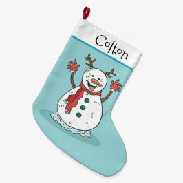 Cute Snowman Grote Kerstsok