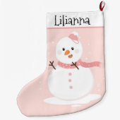 Cute Snowman Grote Kerstsok (Achterkant)