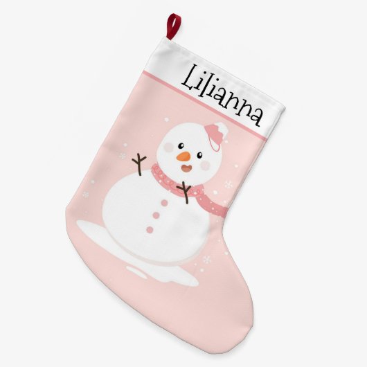 Cute Snowman Grote Kerstsok (Voorkant (Hangend))