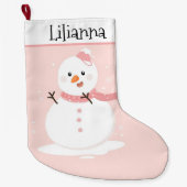 Cute Snowman Grote Kerstsok (Voorkant)