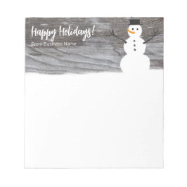 Cute Snowman Happy Holidays Notitieblok
