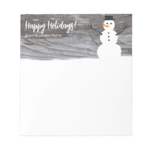 Cute Snowman Happy Holidays Notitieblok