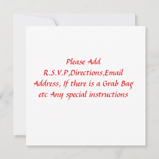 Cute Snowman Holiday Party Invitation All Occaise Kaart (Achterkant)