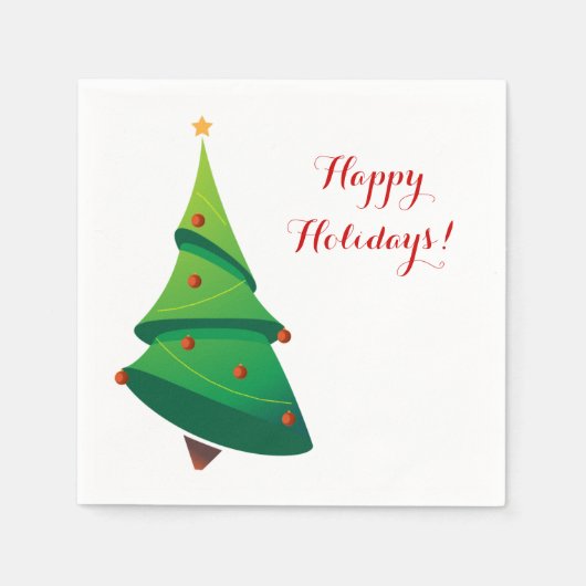 Cute Snowman Holiday Party Paper Napkin set Servet (Voorkant)