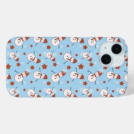 Cute Snowman Holiday Phone Case (Achterkant (horizontaal))