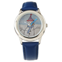 Cute Snowman Horloge