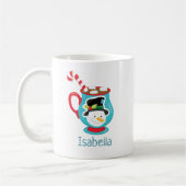Cute Snowman Hot Cocoa Persoonlijke kerstMok Koffiemok (Links)