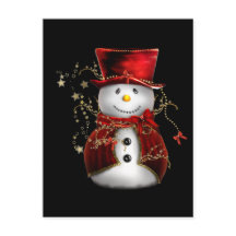 Cute Snowman in Red Velvet Kerstmis