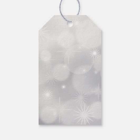 Cute Snowman in Winter Fotografie Kerstmis Cadeaulabel (Achterkant)