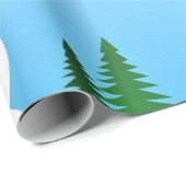 Cute Snowman in Winter Wonderland Cadeaupapier (Rol Hoek)