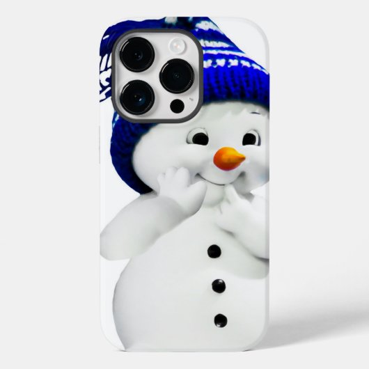 Cute Snowman iPhone/iPad case (Achterkant)