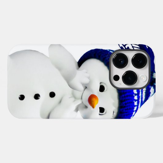 Cute Snowman iPhone/iPad case (Achterkant (horizontaal))