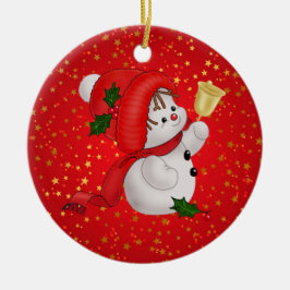 Cute Snowman Keramisch Ornament