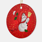 Cute Snowman Keramisch Ornament (Links)