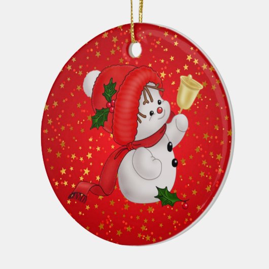 Cute Snowman Keramisch Ornament (Links)