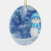 Cute Snowman Keramisch Ornament (Rechts)