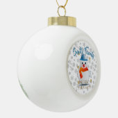 Cute Snowman Keramische Bal Ornament (Links)
