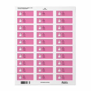 Cute snowman Kerst sticker gift label roze