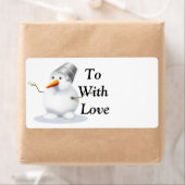 Cute snowman Kerst sticker gift labels (Insitu)
