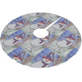 Cute Snowman Kerstboom Rok (Gekanteld)