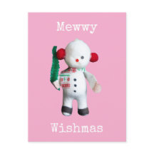 Cute Snowman-kerstBriefkaart
