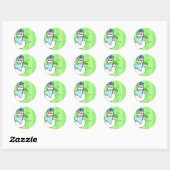 Cute Snowman-kerstcadeaus Ronde Sticker (Vel)