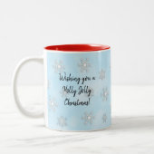 Cute snowman-kerstFeestdagen Tweekleurige Koffiemok (Links)