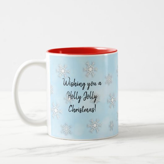 Cute snowman-kerstFeestdagen Tweekleurige Koffiemok (Links)