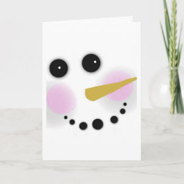 Cute Snowman-kerstkaart Feestdagen Kaart