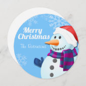 Cute Snowman-kerstkaart Kaart (Voorkant / Achterkant)
