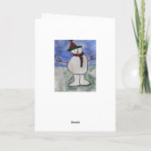 Cute Snowman-kerstkaart Kaart (Achterkant)