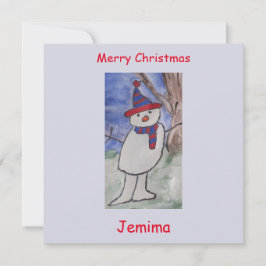 Cute Snowman-kerstkaart Kaart