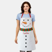 Cute Snowman Kerstmis Funny All-Over Print Schort (Gedragen)