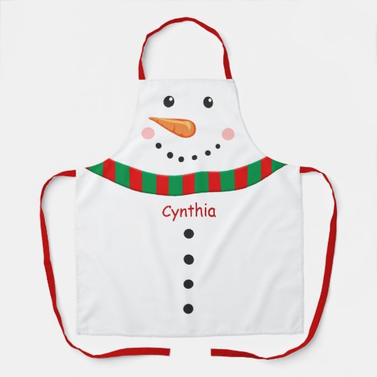 Cute Snowman Kerstmis Funny All-Over Print Schort (Voorkant)