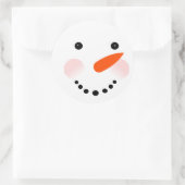 Cute Snowman Kerstmis Ronde Sticker (Tas)