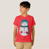 Cute Snowman Kerstmis T-shirt (Voorkant volledig)