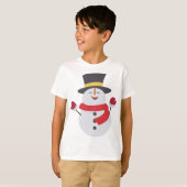 Cute Snowman Kerstmis T-shirt (Voorkant volledig)