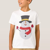 Cute Snowman Kerstmis T-shirt (Voorkant)